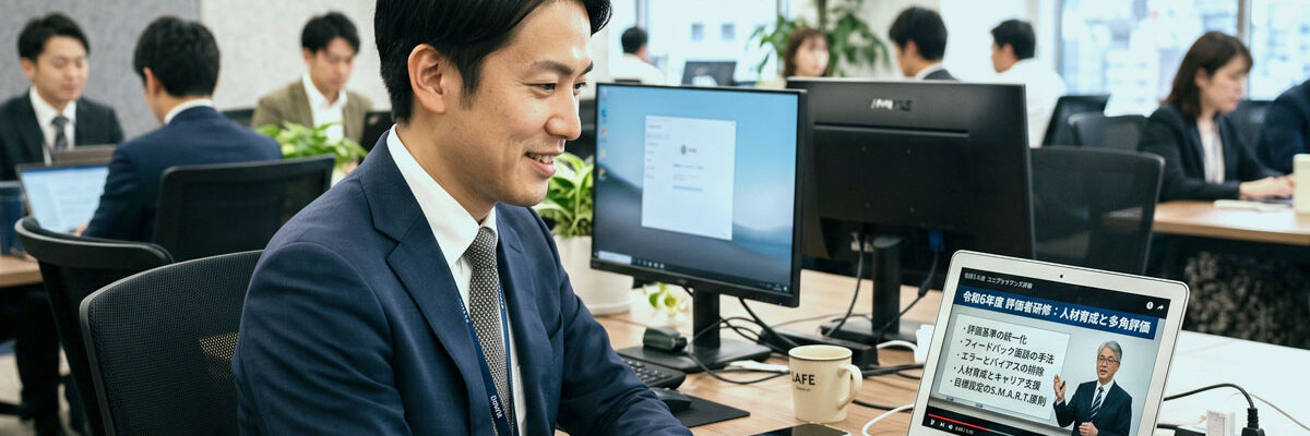 自社オリジナルの評価者研修動画を作成するメリット5つ<br>~人事評価制度浸透と評価力向上を実現する方法~